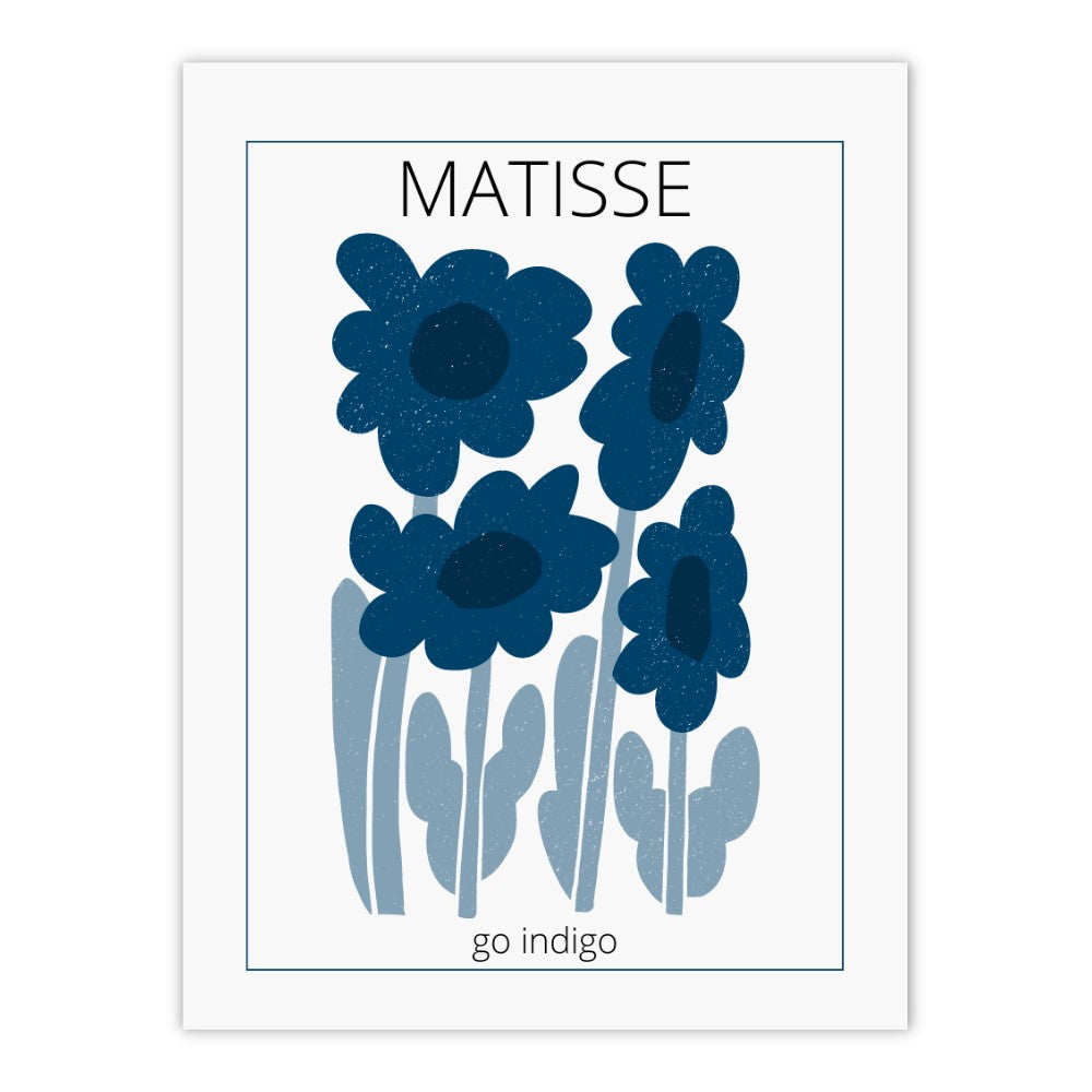 auditorium acceptere forhøjet Plakat med blå blomster af Matisse – Vilsa