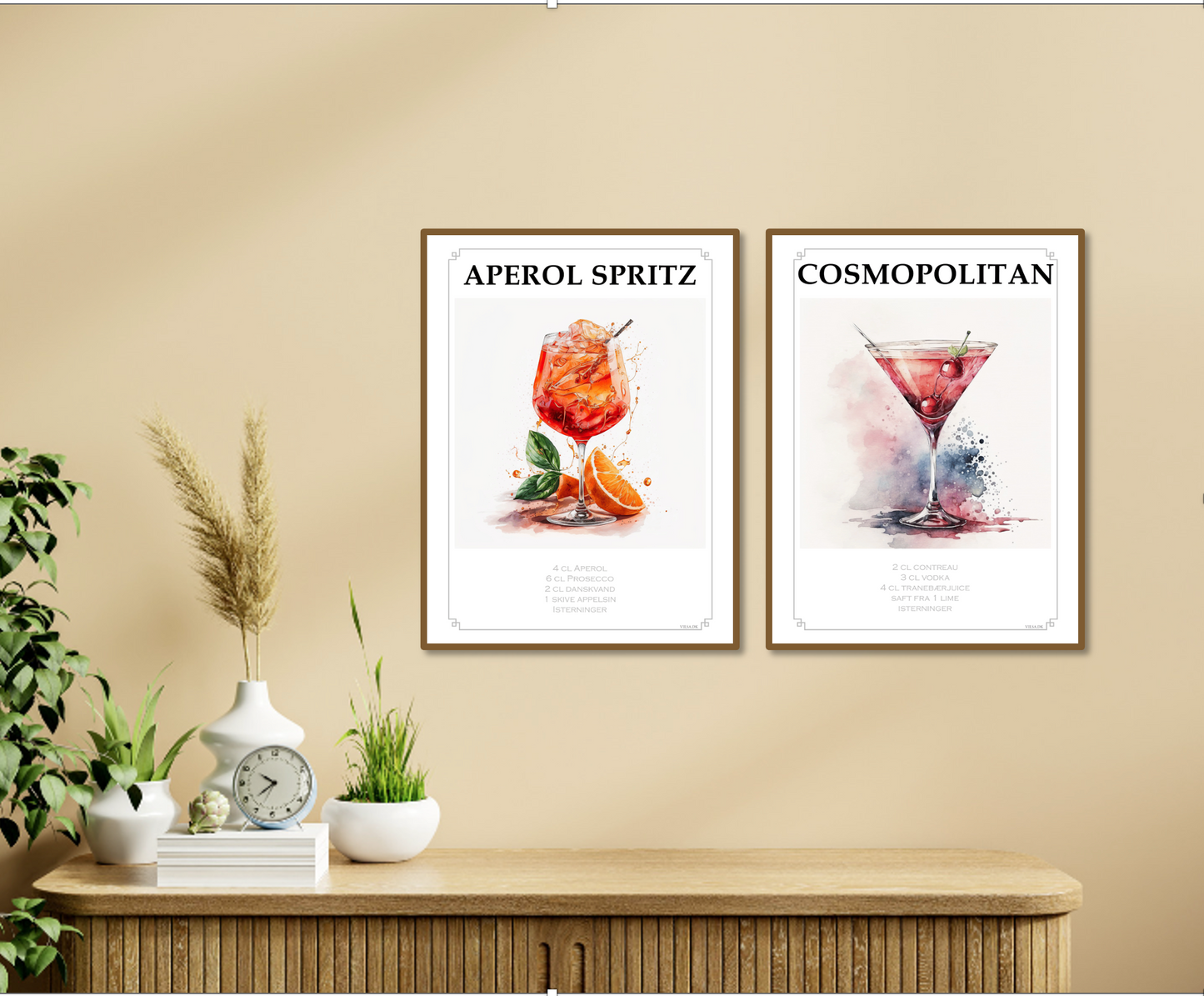 barplakater med drinks