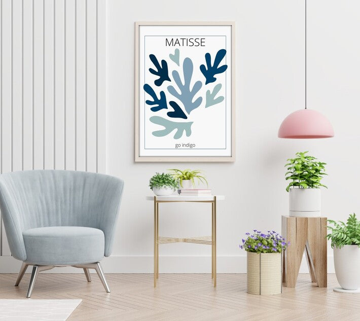 Plakat med organiske former af Matisse