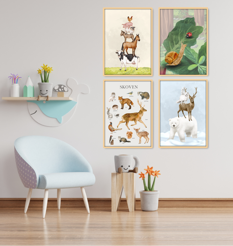 Mariehønen Evigglad og Søren snegl