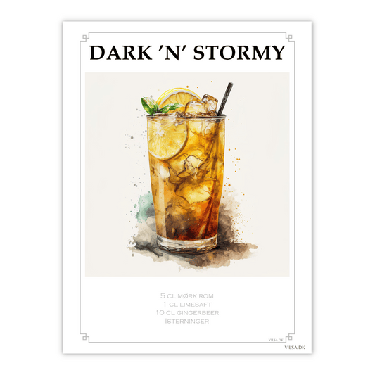 Plakat med Dark 'N' stormy